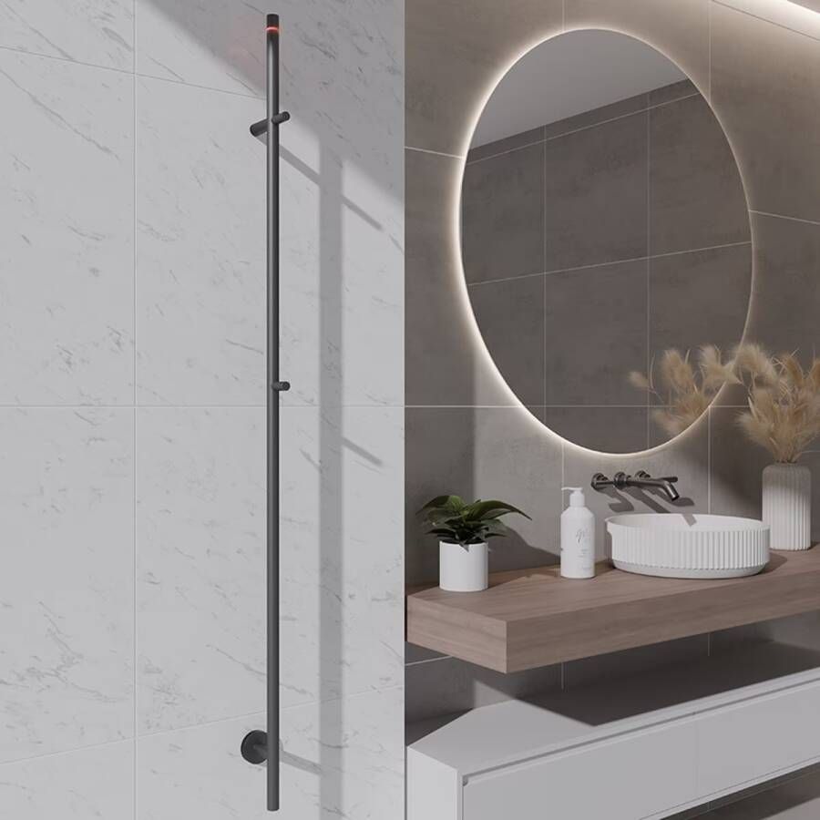 Wiesbaden Staafhanddoekradiator Callista | 150x6.3 cm | Elektrisch | 60 watt | Gunmetal