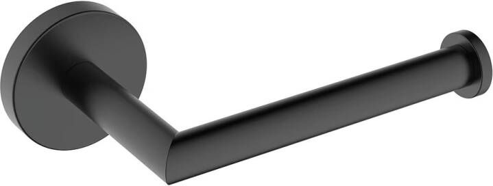 Wiesbaden Toiletrol houder Alonzo | Wandmontage | Messing | Zwart Mat