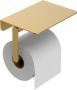 Wiesbaden Toiletrolhouder met planchet Alonzo | Wandmontage | Messing | Rechthoekig | Geborsteld messing - Thumbnail 1