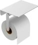 Wiesbaden Toiletrolhouder met planchet Alonzo | Wandmontage | Messing | Rechthoekig | Geborsteld rvs - Thumbnail 1
