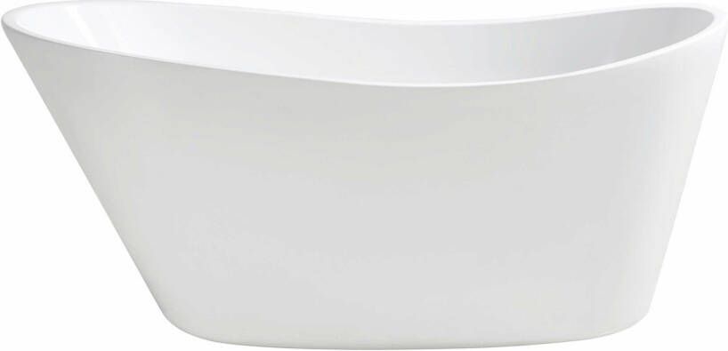 Wiesbaden Ligbad Vrijstaand Trapeze Ovaal 72x150x66cm Glasvezelversterkt Hoogwaardig Acryl Glans Wit met Badwaste en Overloop - Foto 6