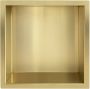 Wiesbaden Wandnis Demis | Inbouw | 30x30x7 cm | 1 vak | Geborsteld messing PVD - Thumbnail 1