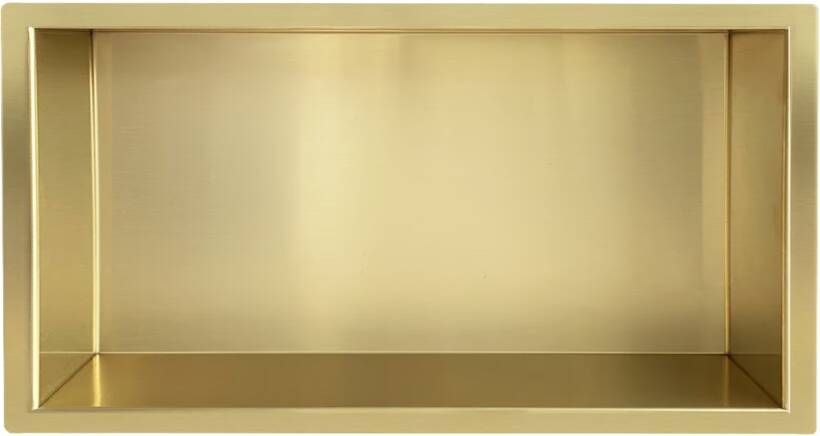 Wiesbaden Wandnis Demis | Inbouw | 30x60x7 cm | 1 vak | Geborsteld messing PVD