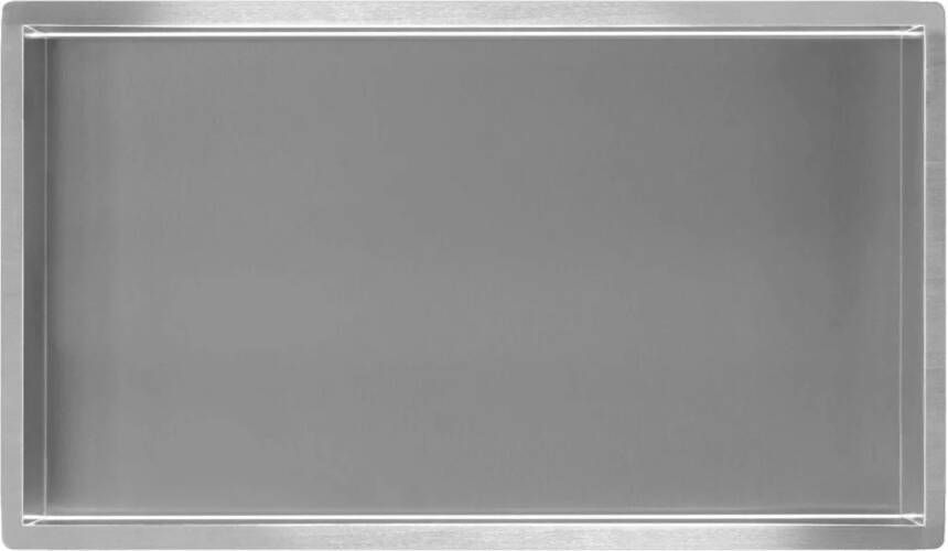 Wiesbaden Wandnis Demis | Inbouw | 60x30x10 cm | 1 vak | RVS
