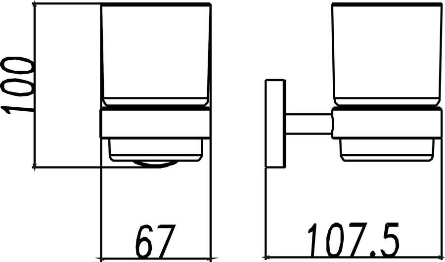 Wiesbaden 304 glashouder rvs