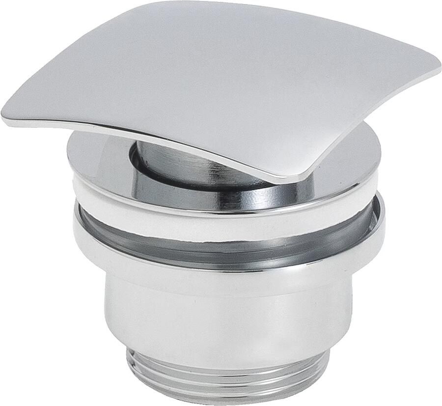 Wiesbaden Afvoerplug Rombo | 5 4" | Click waste | Messing | Vierkant | Chroom