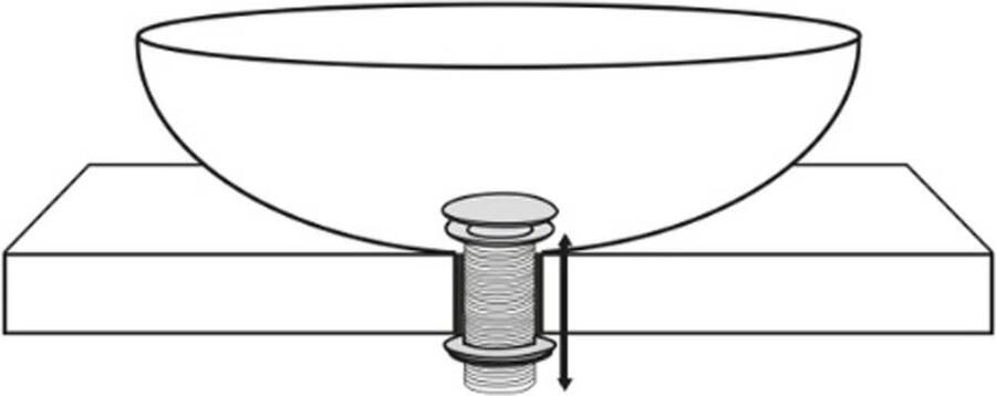 Wiesbaden Afvoerplug UniMatch Caral | 5 4" | Click waste verlengd | Messing | Rond | Zwart mat - Foto 2