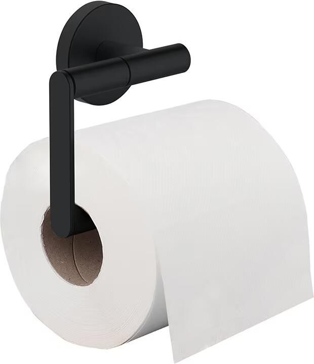 Wiesbaden Alonzo toiletrolhouder zonder klep mat zwart - Foto 3