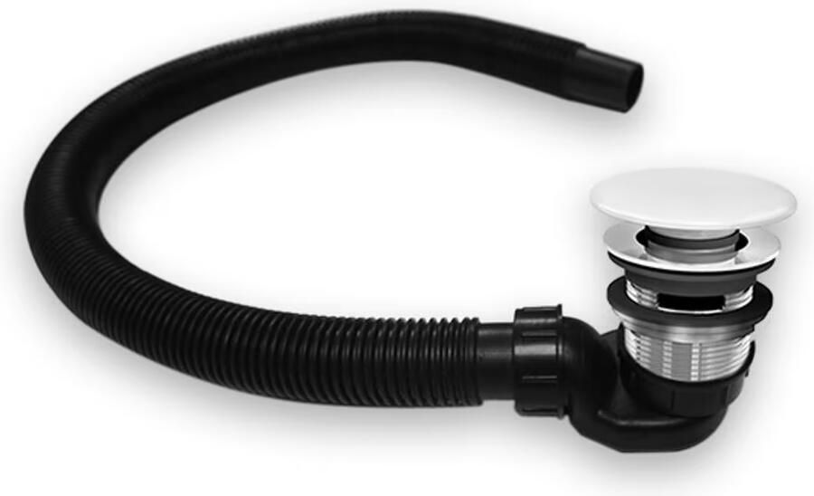 Wiesbaden bad afvoer set chroom en mat wit - Foto 2