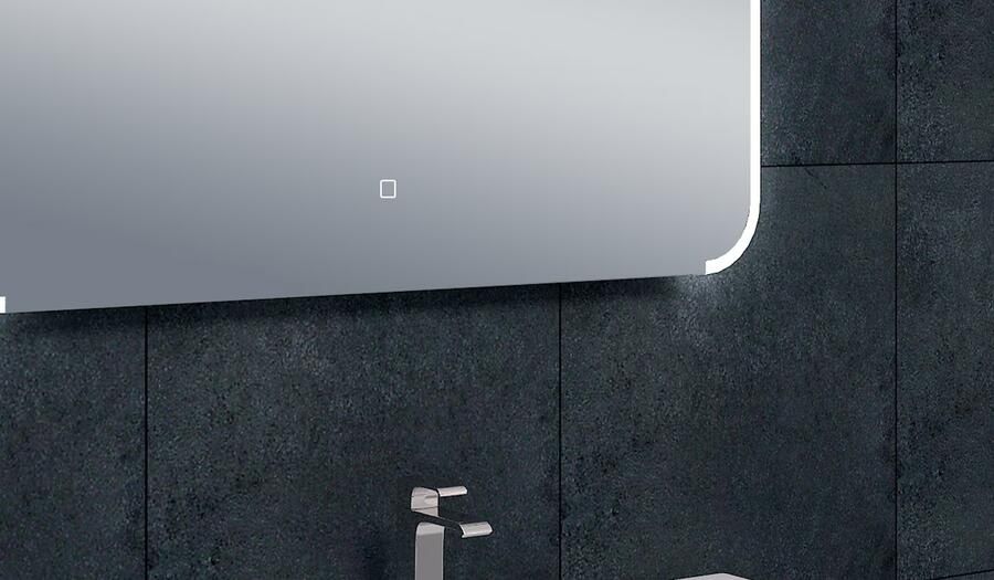 Wiesbaden Badkamerspiegel Bracket | 100x60 cm | Rechthoekig | Directe en indirecte LED verlichting | Touch button | Met verwarming - Foto 6