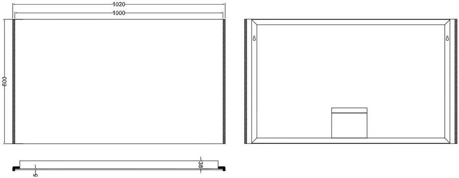 Wiesbaden Badkamerspiegel Duo | 100x60 cm | Rechthoekig | Directe en indirecte LED verlichting | Touch button | Met verwarming - Foto 3
