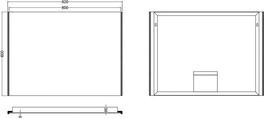 Wiesbaden Badkamerspiegel Duo | 80x60 cm | Rechthoekig | Directe en indirecte LED verlichting | Touch button | Met verwarming - Foto 4