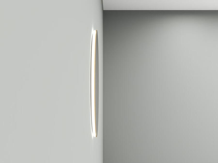 Wiesbaden Badkamerspiegel Novi | 100 cm | Rond | Indirecte LED verlichting | Touch button | Geborsteld messing - Foto 2