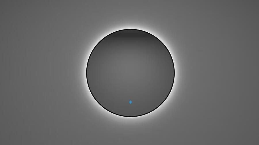 Wiesbaden Badkamerspiegel Novi | 100 cm | Rond | Indirecte LED verlichting | Touch button | Zwart mat - Foto 3