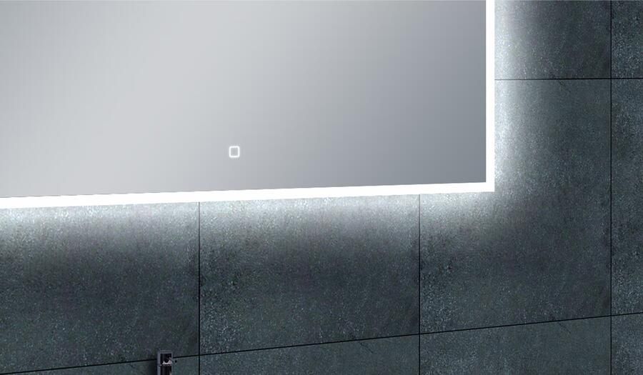 Wiesbaden Badkamerspiegel Quatro | 100x60 cm | Rechthoekig | Directe en indirecte LED verlichting | Touch button | Met verwarming - Foto 8