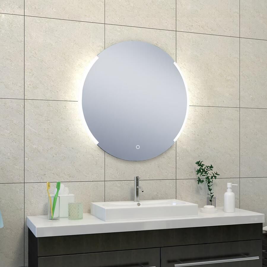 Wiesbaden Badkamerspiegel Rond 60x60cm Geintegreerde LED Verlichting Verwarming Anti Condens Touch Lichtschakelaar Dimbaar - Foto 3