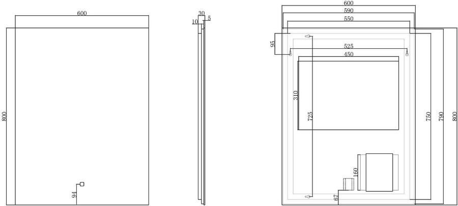 Wiesbaden Badkamerspiegel Soulspiegel Rechthoek 140x80cm Geintegreerde LED Verlichting Verwarming Anti Condens Lichtschakelaar Dimbaar - Foto 10