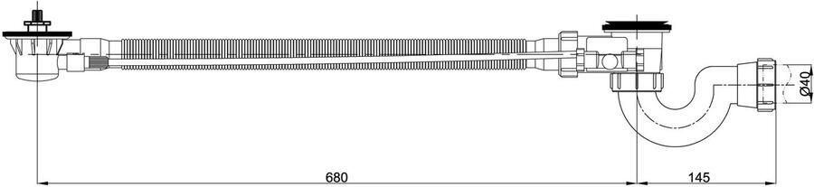 Wiesbaden Basic badafvoer overloop combinatie zonder knop en waste - Foto 2