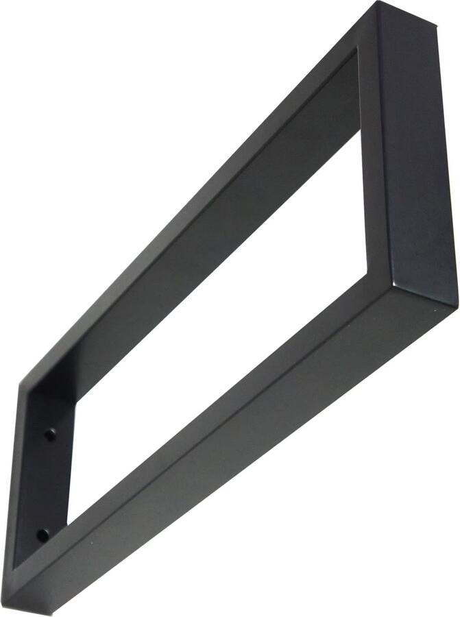 Wiesbaden Bracket ophangbeugel plankdrager vierkant 46x22 cm zwart mat - Foto 3