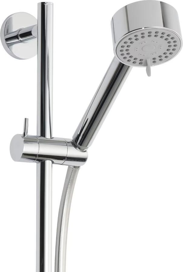 Wiesbaden Cadans glijstangset compleet met handdouche en doucheslang chroom - Foto 3