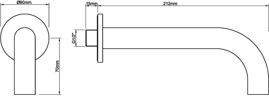 Wiesbaden Uitloop rond 20 cm 1 2&apos;&apos; geborsteld staal 29.3994