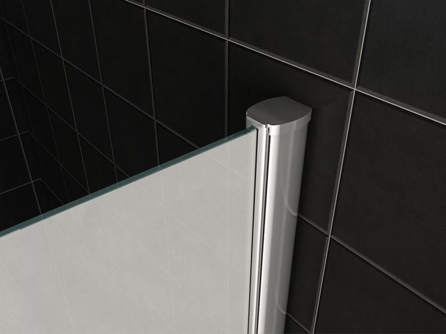 Wiesbaden Inloopdouche Miami 120x200cm Antikalk Melkglas Chroom Profiel 10mm Veiligheidsglas Easy Clean - Foto 4