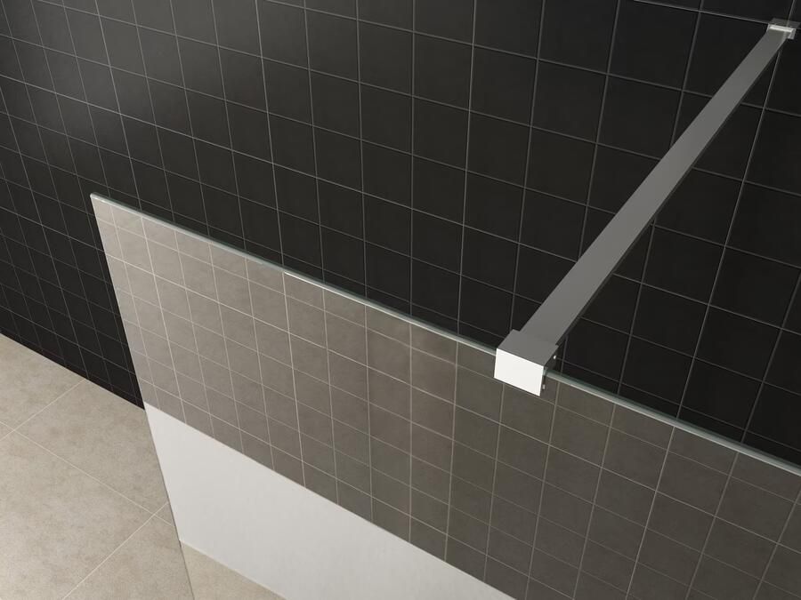 Wiesbaden Inloopdouche Miami 100x200cm Antikalk Helder Mat Glas Chroom Profiel 10mm Veiligheidsglas Easy Clean - Foto 4