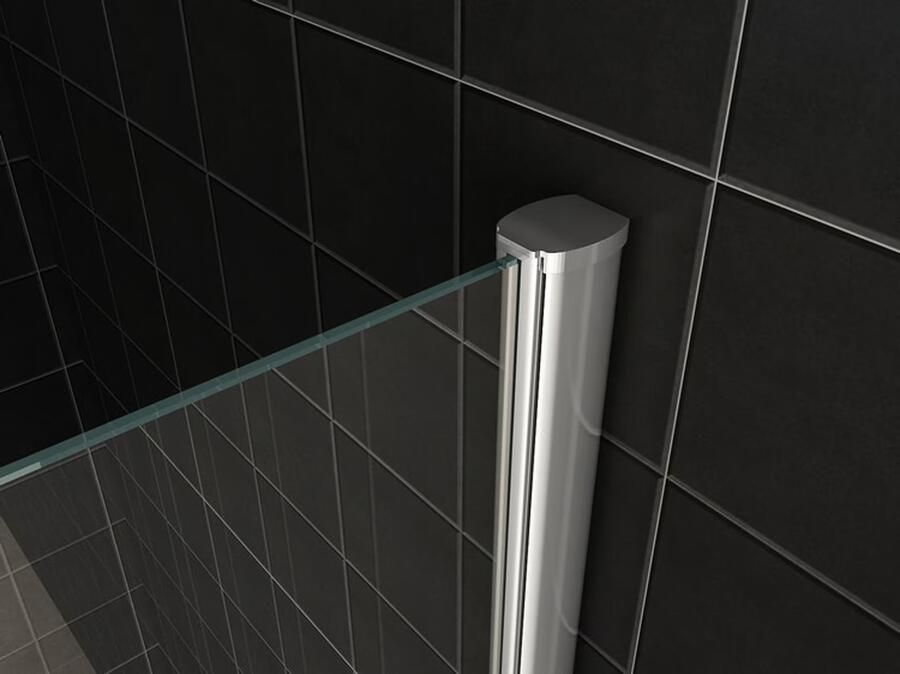 Wiesbaden Douchewand Miami 40x200cm Antikalk Helder Glas Chroom Profiel 10mm Veiligheidsglas Easy Clean - Foto 7