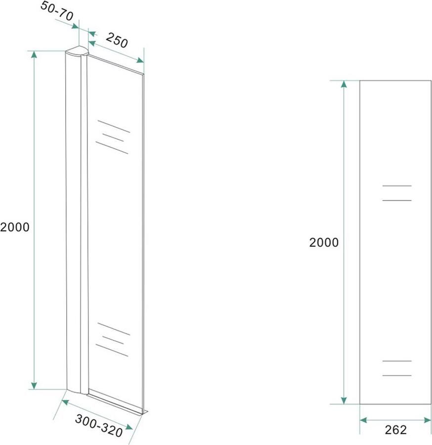 Wiesbaden Douchewand Miami 40x200cm Antikalk Helder Glas Chroom Profiel 10mm Veiligheidsglas Easy Clean - Foto 3