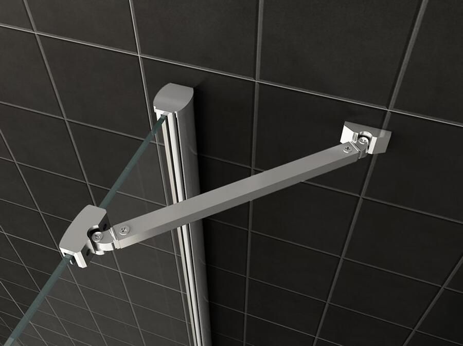 Wiesbaden Douchecabine Nano Kwartrond Draaideur Rechtsdraaiend 90x90x200cm Antikalk Helder Glas Chroom Profiel 8mm Veiligheidsglas Easy Clean - Foto 3