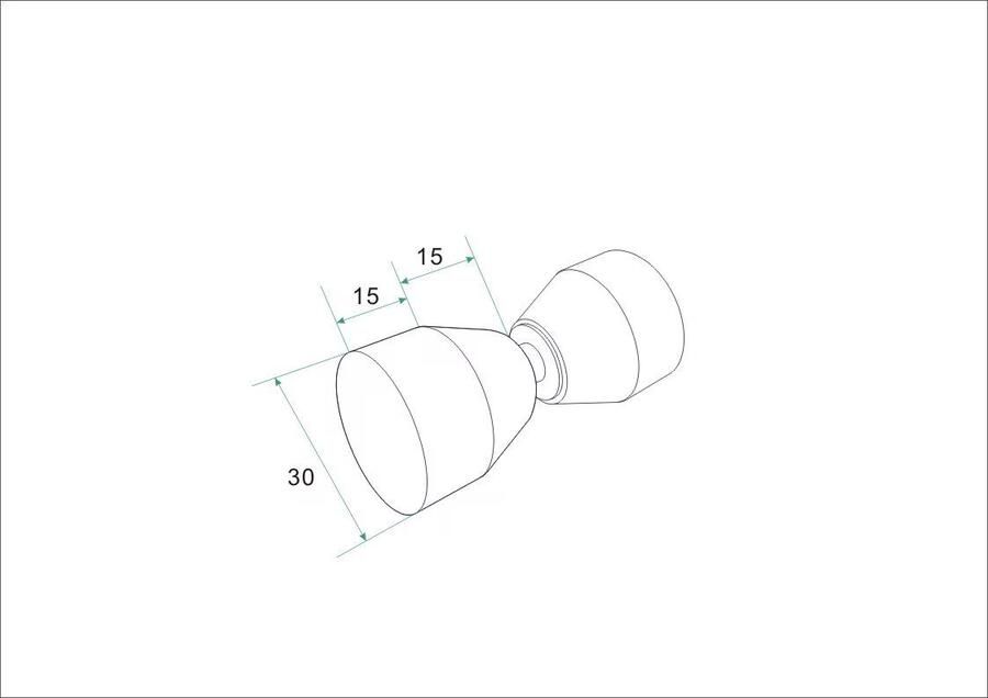 Wiesbaden losse knoppenset type 1 tbv douchedeur 3 x 3 cm chroom