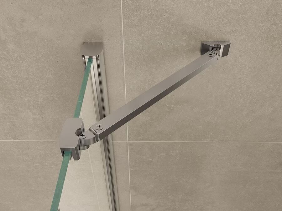 Wiesbaden Douchecabine Nano Kwartrond Draaideur 100x100x200cm Antikalk Helder Glas Chroom Profiel 8mm Veiligheidsglas Easy Clean - Foto 5