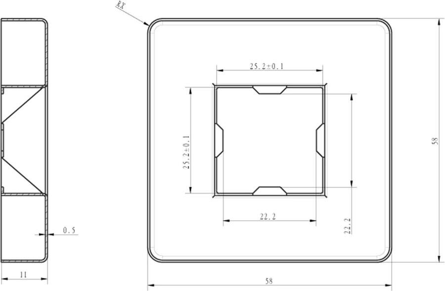Wiesbaden Douchearm Rombo | 15 cm | Plafond montage | Messing | Vierkant | Chroom - Foto 2