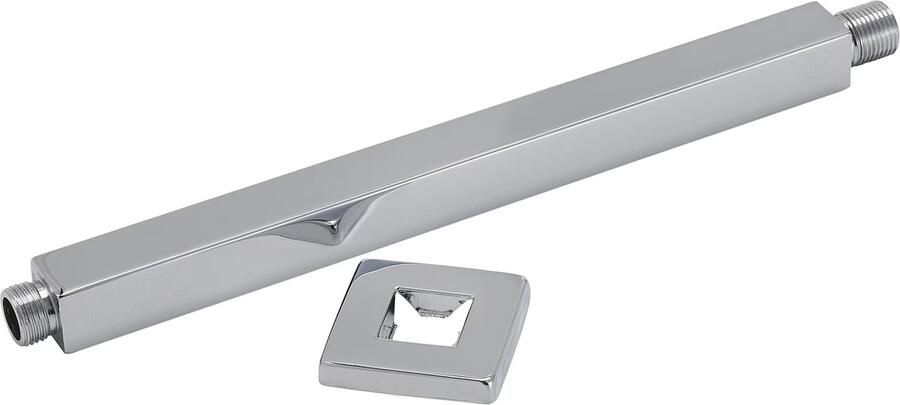Wiesbaden Douchearm Rombo | 30 cm | Plafond montage | Messing | Vierkant | Chroom - Foto 3