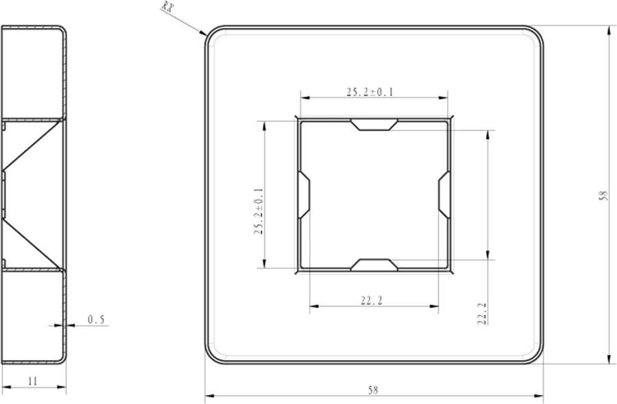 Wiesbaden Douchearm Rombo | 30 cm | Plafond montage | Messing | Vierkant | Chroom - Foto 1