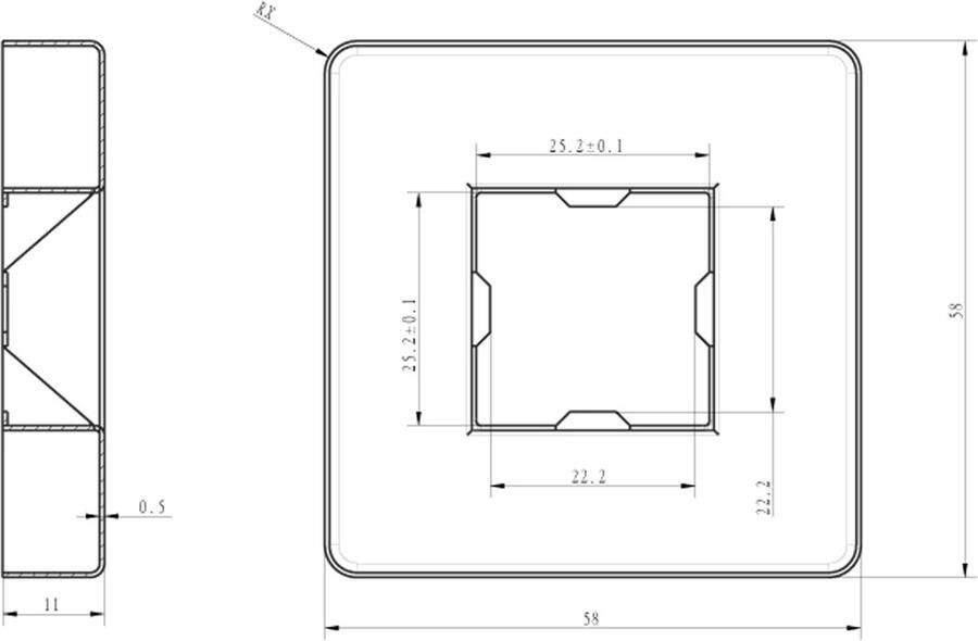 Wiesbaden Douchearm Rombo | 40 cm | Plafond montage | Messing | Vierkant | Chroom - Foto 3