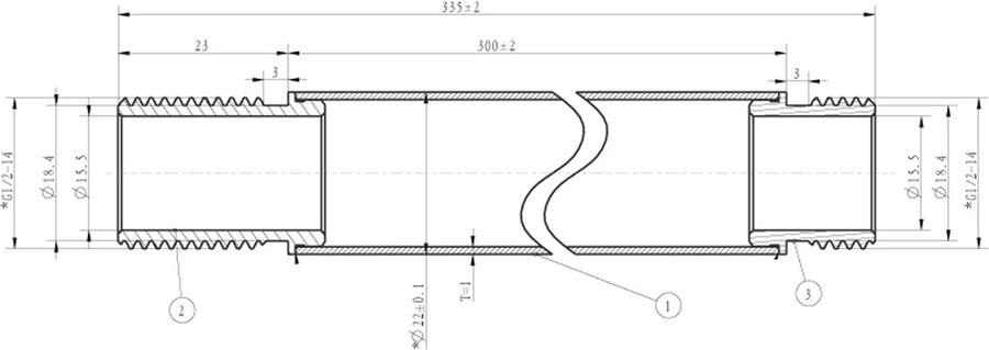 Wiesbaden Douchearm UniMatch Caral | 30 cm | Plafond montage | Messing | Rond | Chroom - Foto 3