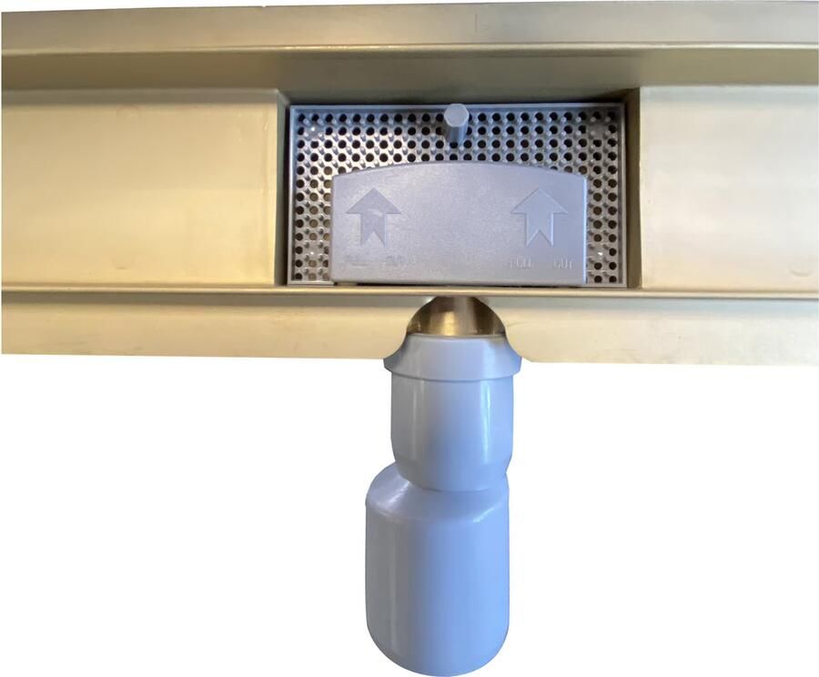 Wiesbaden Douchegoot Brass | 70 cm | Met vloerflens | Met rooster | Geborsteld messing PVD - Foto 3