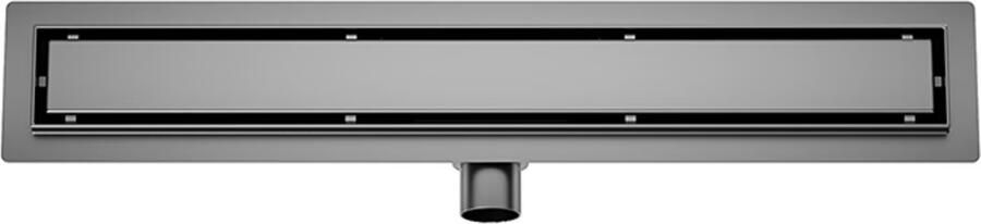 Wiesbaden Douchegoot set | 70 cm | Met vloerflens | Met tegelrooster | Gunmetal PVD - Foto 2