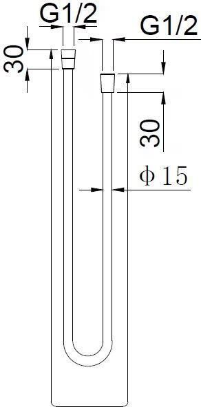 Wiesbaden Doucheslang UniMatch | 150 cm | Kunststof | Glad | Gunmetal