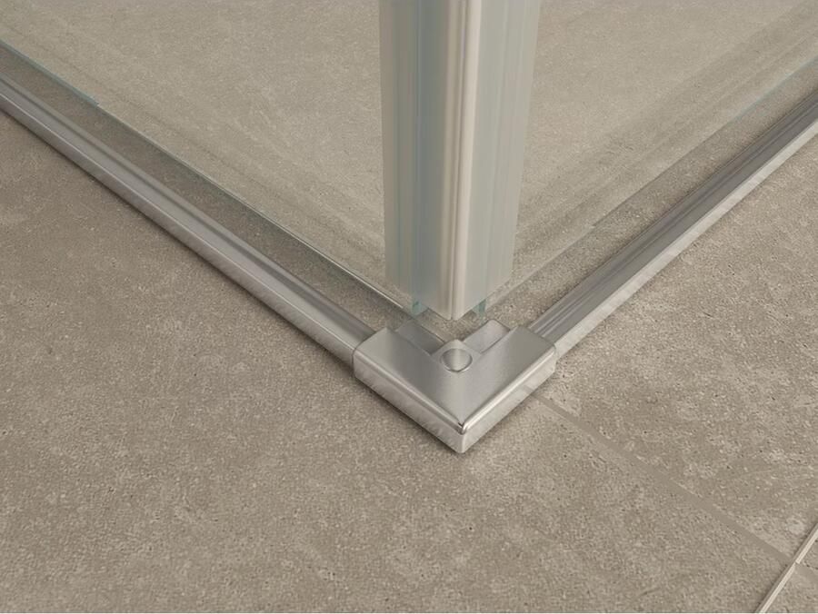 Wiesbaden Douchecabine Vierkant Schuifdeur 90x90x200cm Antikalk Helder Glas Chroom Profiel 8mm Veiligheidsglas Easy Clean - Foto 3