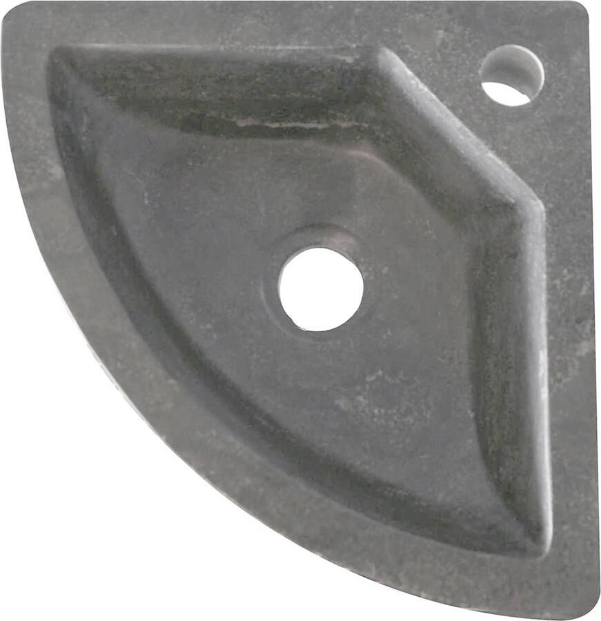 Sub Wiesbaden B-stone hoekfontein met kraangat zonder overloop 30 x 30 cm zwart 39.3503