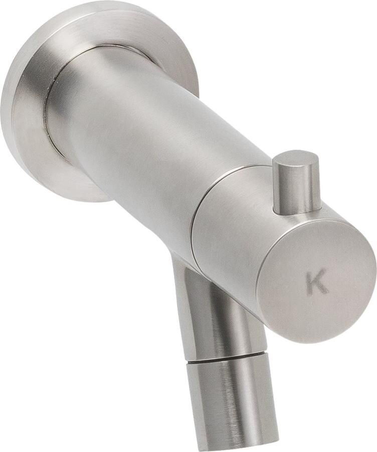 Wiesbaden Amador fonteinkraan met muurbevestiging Kiwa 1 2&apos;&apos; geborsteld staal 22.3723 - Foto 3