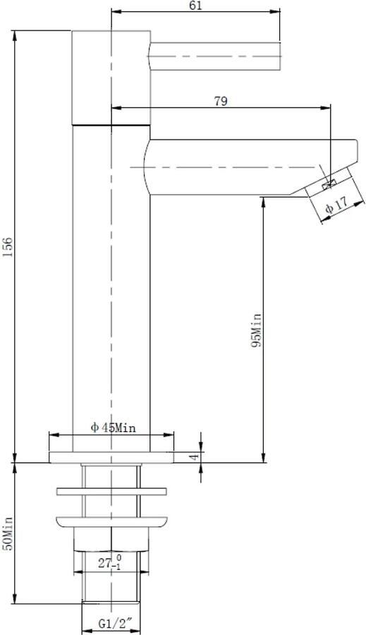 Wiesbaden Fonteinkraan Amador XL | Opbouw | Koudwater kraan | Standaard model | Rond | Chroom - Foto 3