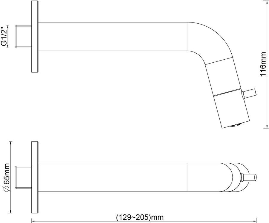 Wiesbaden Fonteinkraan inkortbaar Sophia | Inbouw | Koudwater kraan | Rond | Geborsteld messing PVD