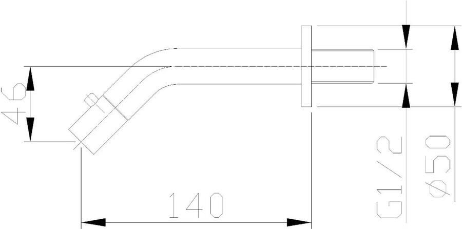 Wiesbaden Metro fonteinkraan met muurbevestiging 1 2" mat zwart 22.4008