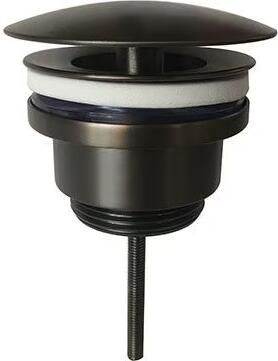 Wiesbaden Fonteinkraanset UniMatch | Opbouw | Koudwater kraan | Incl.Sifon en Afvoerplug | Laag model | 1-hendel | Rond | Gunmetal - Foto 2