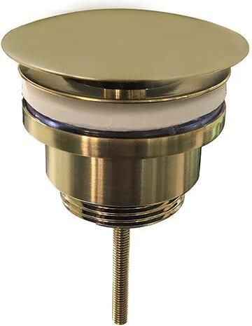 Wiesbaden Fonteinkraanset UniMatch | Opbouw | Koudwater kraan | Incl.Sifon en Afvoerplug | Laag model | 1-hendel | Rond | Geborsteld Messing - Foto 2