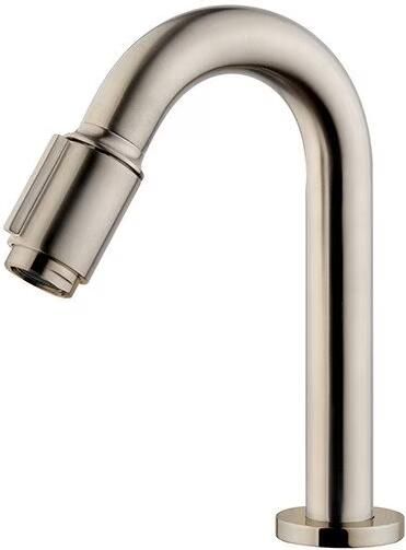 Wiesbaden Fonteinkraanset UniMatch | Opbouw | Koudwater kraan | Incl.Sifon en Afvoerplug | Laag model | 1-hendel | Rond | Geborsteld Staal - Foto 3