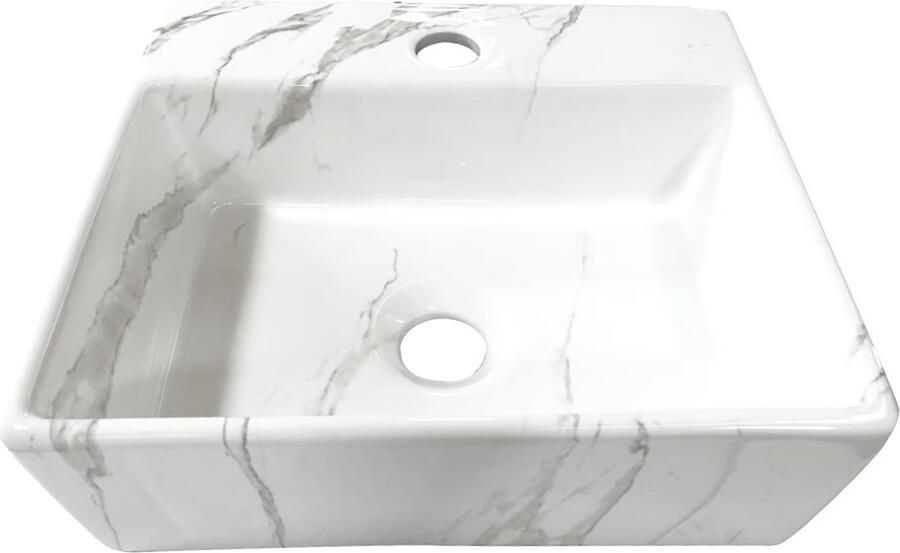 Wiesbaden Fonteinset mineraalmarmer 33x29x11 cm wit - Foto 2